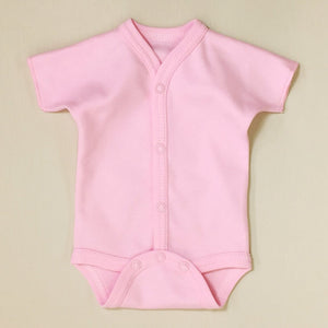 Itty Bitty Baby Snap Front Bodysuit - Pink (3-6 Months, 12-17lbs) Default Title