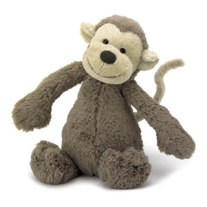 Jellycat Bashful Plush Toy - Monkey (Medium, 12 inch) Default Title