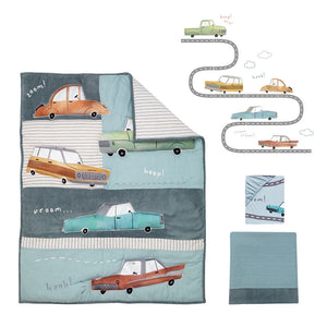 Lambs & Ivy Car Tunes 4-Piece Crib Bedding Set Default Title