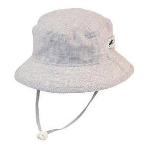 Puffin Gear Linen Camp Hat - Grey Check (XS, 12-24 Months) Default Title