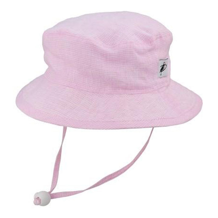 Puffin Gear Linen Camp Hat - Pink Check (Small, 2-5 Years) (75568GP) (Open Box) Default Title