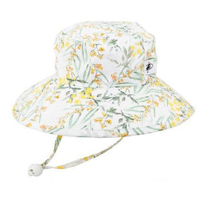 Puffin Gear Cotton Print Sunbaby Child Hat - Pollinator Garden Meadow (XXS, 6-12 Months) Default Title