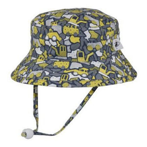 Puffin Gear Print Cotton Camp Hat - Moving Machines Diggers (XXS, 6-12 Months) Default Title