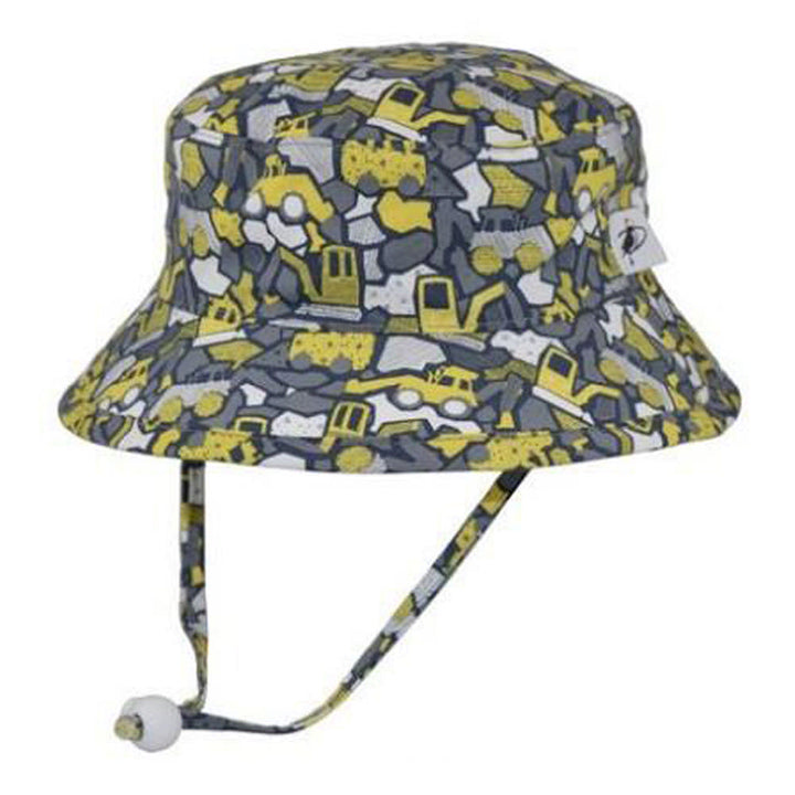 Puffin Gear Print Cotton Camp Hat - Moving Machines Diggers (XS, 12-24 Months) Default Title