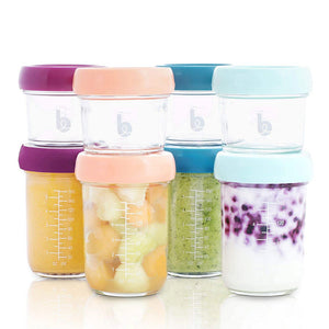 BabyMoov BabyBowls 8-Pack Glass Storage Containers Set - 4 x 4oz and 4 x 8oz Default Title