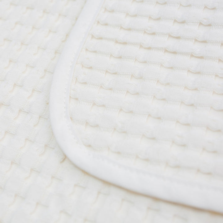 Lulujo Baby Boho Waffle Blanket - Cream Vanilla