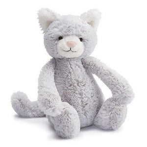 Jellycat Bashful Plush Toy - Grey Kitten (Medium, 12 inch) Default Title