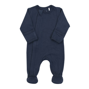 Coccoli Tencel Modal Zippered Footie Sleeper Dark Slate (Discontinued) Newborn (6-7 lbs) Core