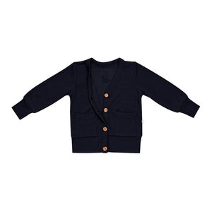 Kyte Bamboo Jersey Cardigan Midnight 3-6 Months (12-17 lbs) Core