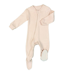 ZippyJamz Organic Cotton Footed Sleeper - Crystal Blush (0-3 Months) Default Title