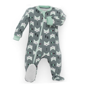 ZippyJamz Organic Cotton Footed Sleeper - Quiet Fox (9-12 Months) Default Title