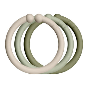 Bibs Pacifier 12-Pack Loops Infant Toy - Vanilla, Sage, and Olive Default Title