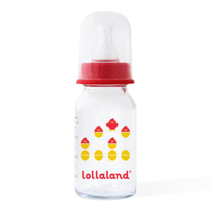 Lollaland Glass Baby Bottle - Bold Red (4oz) Default Title