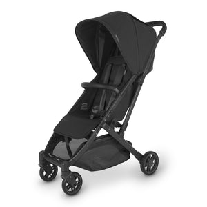 UPPAbaby Minu V2 Lightweight Stroller Jake (Charcoal on Carbon Frame with Black Leather)