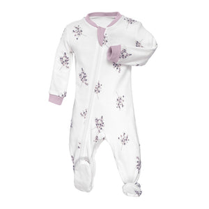 ZippyJamz Organic Cotton Footed Sleeper - Spring Blossom (0-3 Months) Default Title