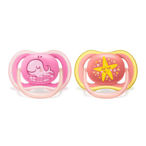 Avent Ultra Air Pacifiers - Pink (6-18 Months) Default Title