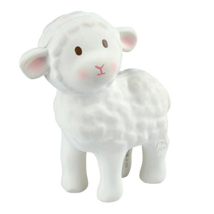 Tikiri Organic Natural Rubber Bath Toy and Rattler - Bahbah the Lamb Default Title