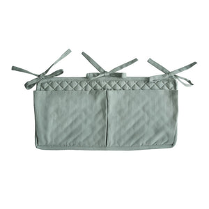 Mushie Crib Storage Pocket Roman Green