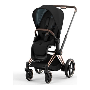 CYBEX ePriam 2 Stroller Deep Black Rose Gold Brown