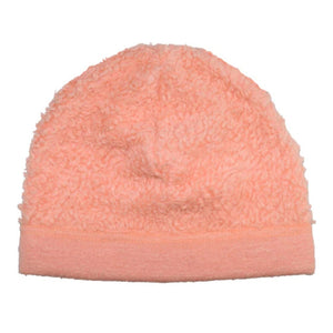 Puffin Gear Organic Cotton Sherpa Beanie - Salmon (3M, 0-3 Months) Default Title