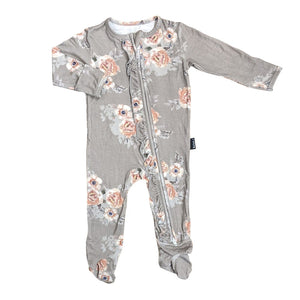 Belan.J Footed Zipper Sleeper - Blooms (6-12 Months) Default Title