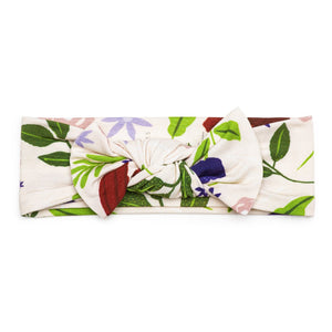 Bougie Babies Bamboo Bow Headband (0-3 Years) Once and Floral