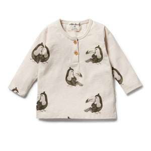 Wilson+Frenchy Organic Cotton Long-Sleeved Top - Tommy Toucan (12-18 Months, 10-12 Kg) Default Title