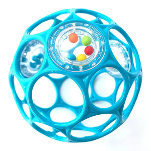 Oball 4 inch Rattle Ball - Blue Default Title