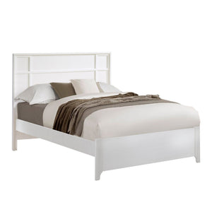 NEST Lello Double Bed with Low-Profile Footboard - White Default Title