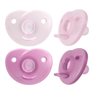 Avent Soothie Heart Pacifiers - Pink (3-18 Months) Default Title