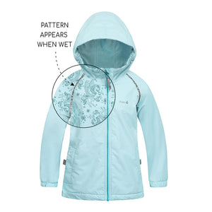 Therm SplashMagic Waterproof Fleece-Lined Girls Storm Jacket Iced Aqua (Discontinued) 12-18 Months Fall Winter 2022