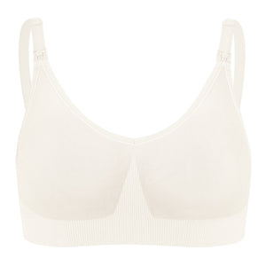 Bravado Body Silk Seamless Sustainable Nylon Nursing Bra Antique White Large