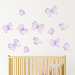 Peppy Lu Nursery Wall Decals Set - Purple Felicity Butterflies (Large) Default Title