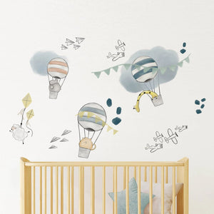 Peppy Lu Nursery Wall Decals Set - Hot Air Balloons & Airplanes (Large) Default Title