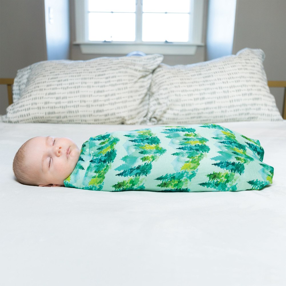 Tiny Twinkle Kaffle Swaddle Blanket Forest