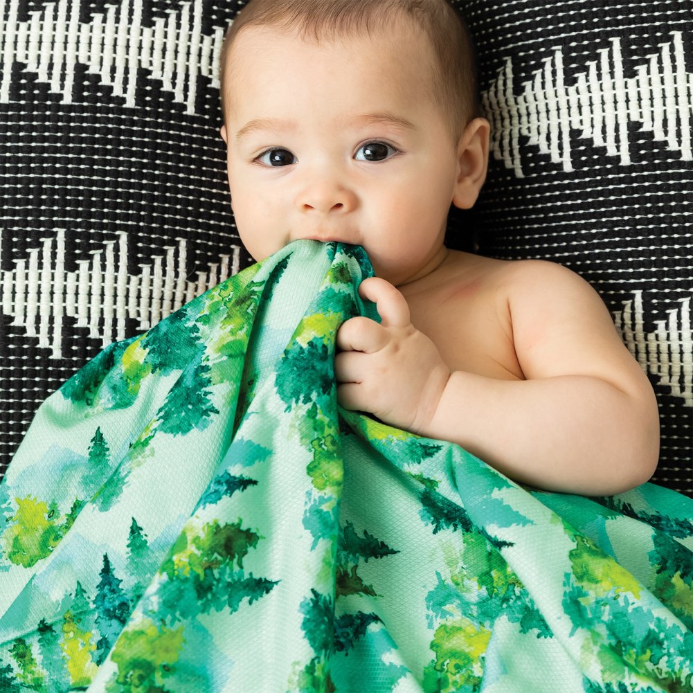 Tiny Twinkle Kaffle Swaddle Blanket Forest