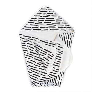 Tiny Twinkle Kaffle Hooded Towel - Ink Strokes Default Title