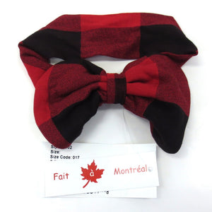 Najerika Bamboo Infant Headband Bow - Red Plaid (80596) (Open Box) Default Title