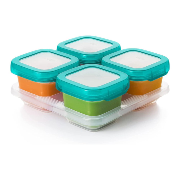 OXO Tot 4-Pack Baby Food Storage Blocks - Teal (6oz)