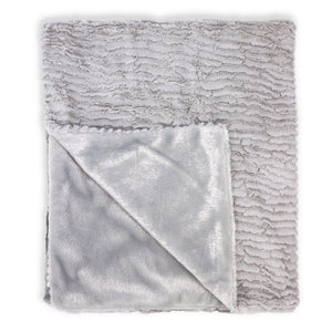 Baby Mode Signature Ridged Plush Blanket - Grey Default Title