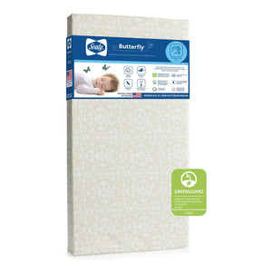 Sealy Butterfly Posture Support Crib Mattress with Waterproof Cover (80927GP)(Open Box) Default Title