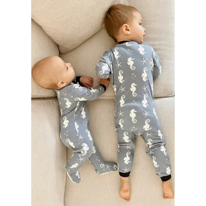 Zippy Jamz Organic Cotton Footless Sleeper - Seahorse (9-12 Months)