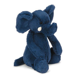 Jellycat Bashful Plush Toy - Blue Elephant (Medium, 12 inch) Default Title