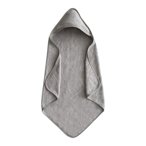 Mushie Organic Cotton Hooded Towel Grey