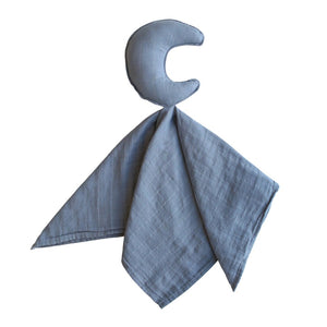 Mushie Organic Cotton Lovey Blanket Tradewinds Moon