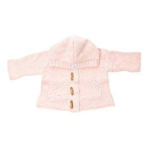 Beba Bean Knit Hoodie - Pink (0-3 Months) Default Title