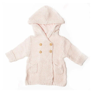 Beba Bean Crochet Knit Hoodie - Pink (12-18 Months) Default Title