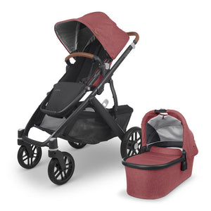 UPPAbaby Vista V2 Stroller Lucy (Rosewood Melange with Saddle Leather)