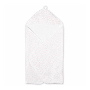 Necessities by Tender Tyme Muslin & Terry Cotton Hooded Towel - Pink Stars Default Title