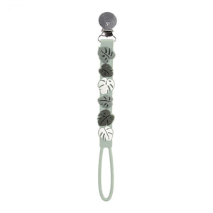 Loulou Lollipop Beadless Pacifier Clip Monstera